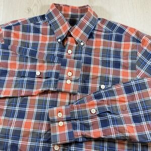 Orvis Wrinkle Free Shirt Mens M Multicolored Plaid Button Down Preppy